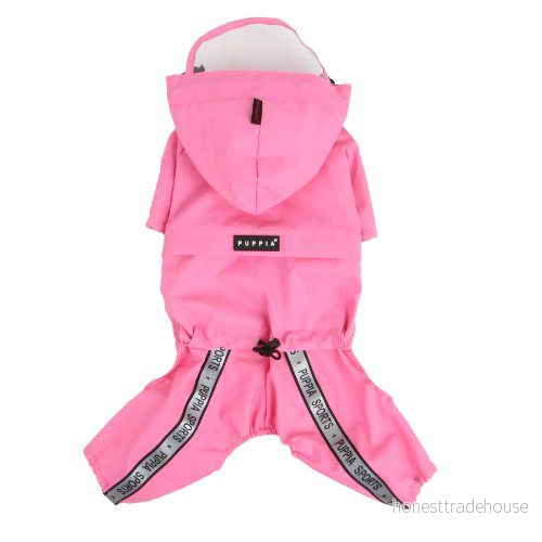 Puppia Autentisk Race Track Hooded Overall, Rosa, Medium 8806311181375