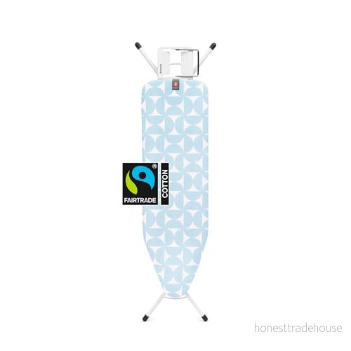 Brabantia Bügelbrett C, Massive Dampfbügelablage, Solid Ångstationshållare, Fresh Breeze, B Strykbord (124 x 38 cm) 8710755219467