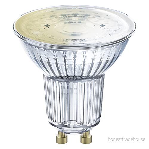 LEDVANCE smart LED lampa med ZigBee teknik, GU10 bas, klart glas ,Varmt vitt (2700K), 350 Lumen, ersätter 50W belysningsmaterial dimbar, 1 Pack 4058075729148