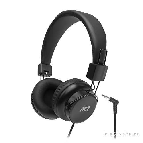 ACT Vikbara hörlurar med kabel, on ear bygelhörlurar, 3,5 mm jackkontakt, nylon kabellängd 1,5 m AC9300 8716065514797
