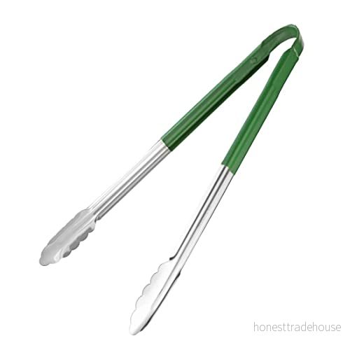 Hygiplas Colour Coded Serving Tong Green 405mm 5050984526213