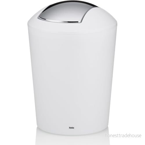 Kela 22271 Svänglockshink 1,7 l, plast, Marta, vit 4025457222719