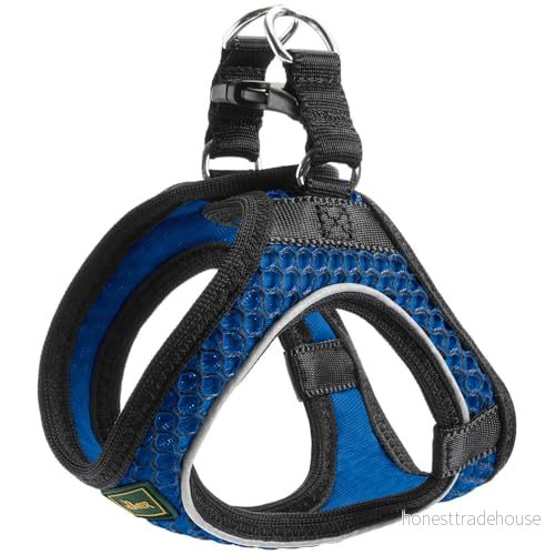 HUNTER HILO Comfort sele för små hundar med nätmaterial och reflekterande element, blå, XXS 4016739674777