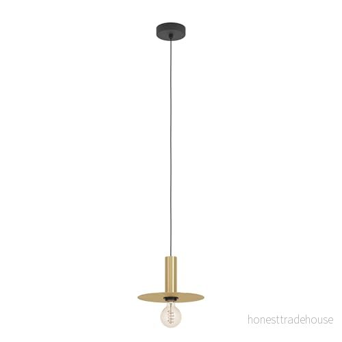 EGLO Escandell Pendellampa - Svart/Borstad Mässing 9008606273874