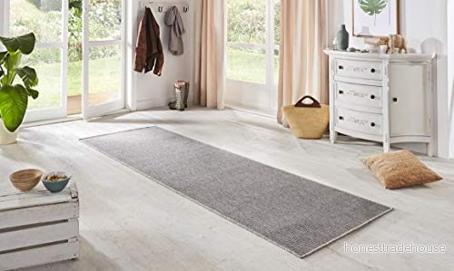 BT Carpet inomhus och utomhuslöpare Nature natursvart, 80 x 500 Cm Silbergrau 80x450 4260578027045