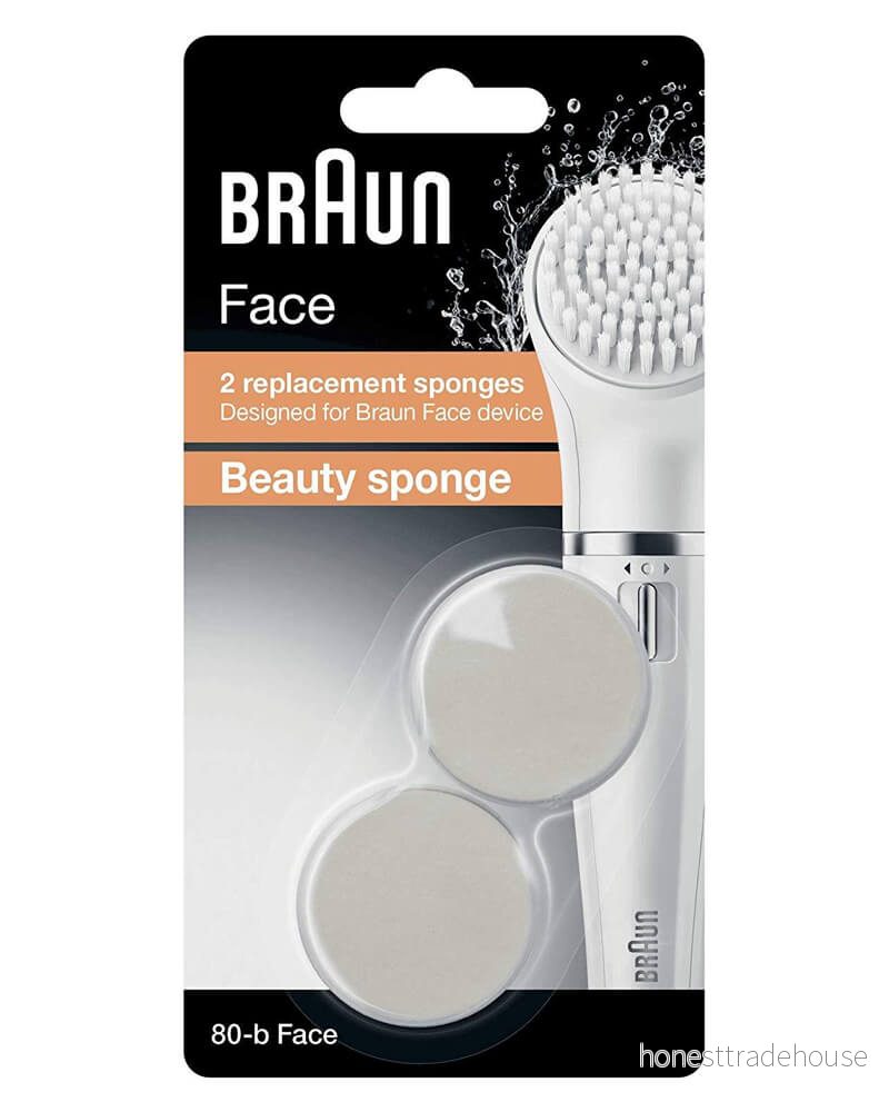 Braun Face 80 B skönhetssvamp för att massera kräm i huden, paket med 2 ersättande svampar 4210201121077