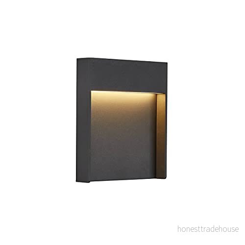 SLV LED vägglampa platt för utomhusbelysning av entrén, väggar, stigar, terrasser, fasader, trappor vägglampa, utomhuslampa, trädgårdslampa // CCT omkopplare (3 000 K/4000 K), 460 lumen, 14 W 4024163231466