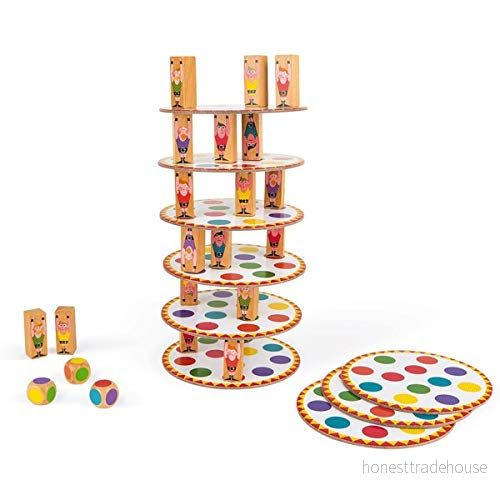 Janod Acrobat' Skill and Strategy Game Children's Board Games Concentration Fine Motor Skills 2 Players Up from 5 Years Old, J02757 3700217327576