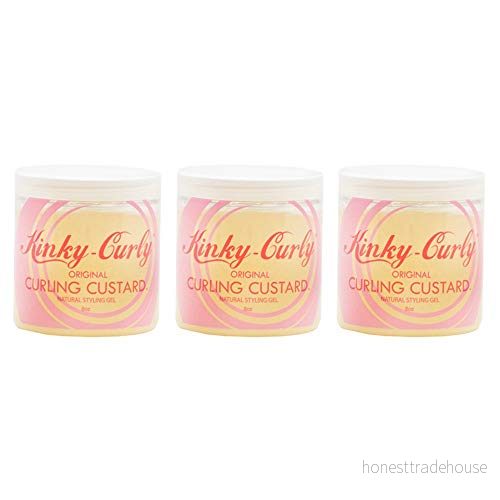 Kinky Curly Original Curling Custard Natural Styling Gel 8oz 236 ml 689076195782