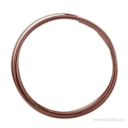 Vaessen Creative Platt tråd i aluminium 10 x 1 mm 2,5 m choklad, 8716052175147