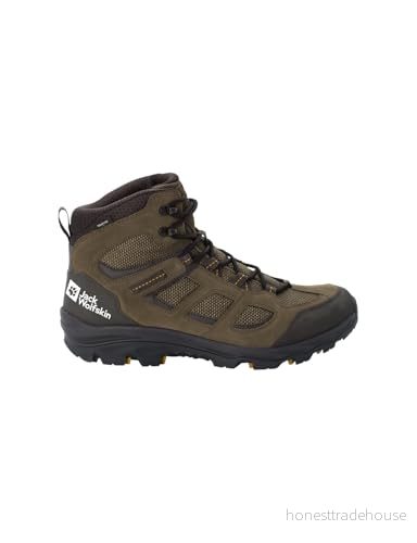 Jack Wolfskin Herr Vojo 3 Texapore Mid M utomhusskor, Khaki Phantom 2023, 41 EU 4064993753998