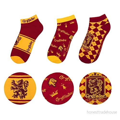 Harry Potter ankelstrumpor 3 pack Gryffindor 4895205606623