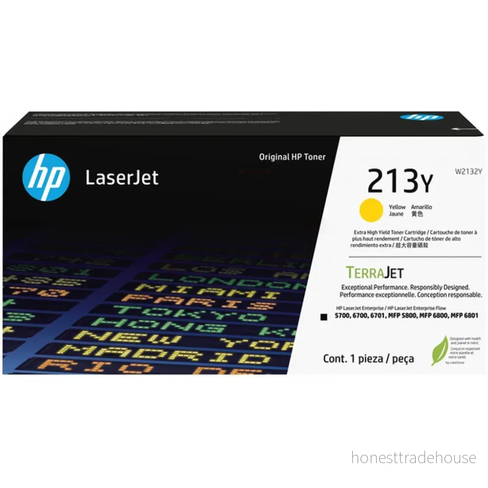 HP Toner W2132Y - 213Y - 12K - Gul 196337061538