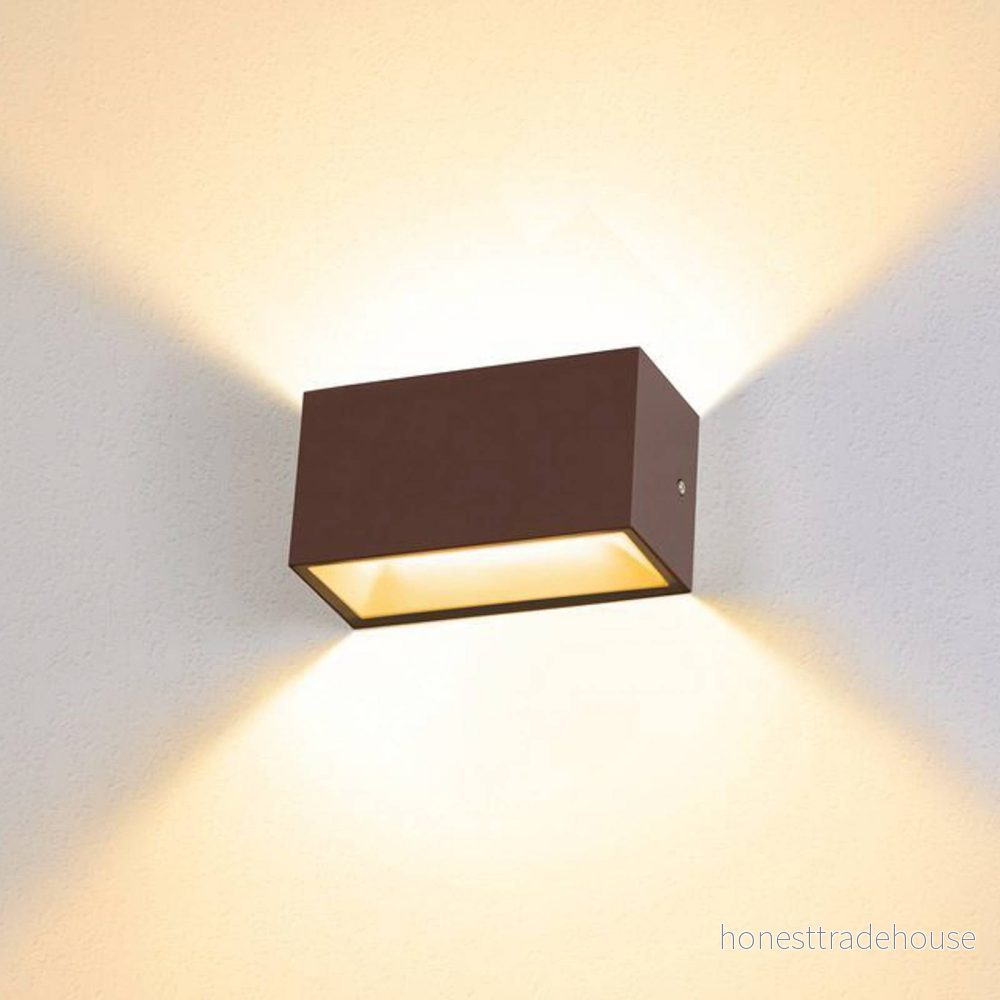 SLV Sitra LED utomhus vägglampa upp/ned 20cm rost 4024163252508