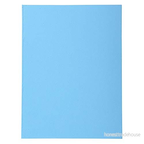 Exacompta Ref 420010E Förpackning med 100 Forever 170 g/m2 halvstyva mappar 100% återvunna och Blue Angel certifierade storlek 24 x 32 cm för A4 format ljusblå färg 3288584200109