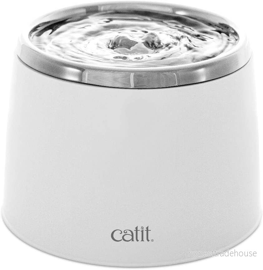 Catit Fresh and Clear Stainless Steel Katt Vattenfontän Vit 22517500231