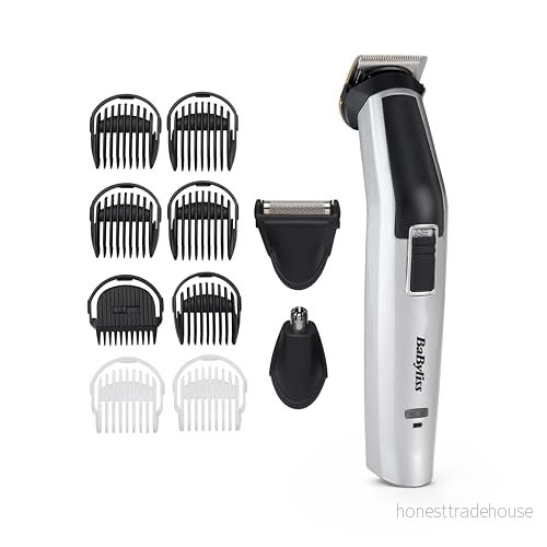 BaBylissMEN 8 in 1 Titanium, Multitrimmer, Silver 3030050153125