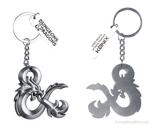 Konix Dungeons & Dragons nyckelring med 3D logotyp, Na, Einheitsgröße 3328170294409