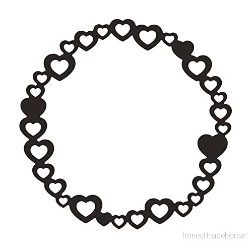 Vaessen kreativt hantverk skärtärning, krans med hjärtan, gör intrikata mönster för scrapbooking, korttillverkning och andra pappersarbetsprojekt, silver, 8,5 x cm 8716052222001