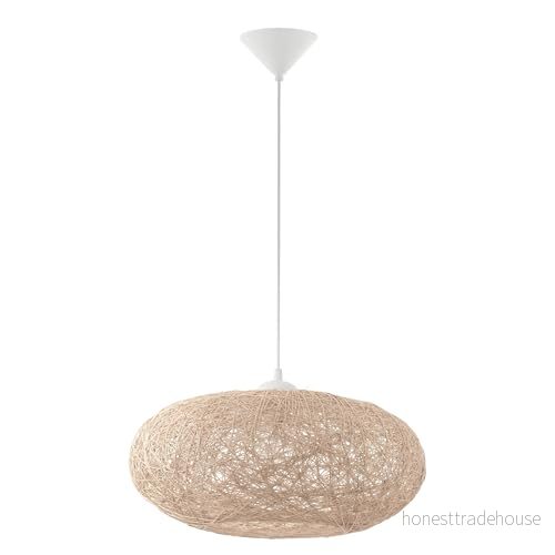 Eglo Pendellampa Campilo - Textiltråd och Plast - Beige/Vit Ø 45 cm 9002759933746