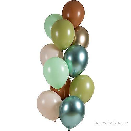 Folat 25123 ballongset latexsafari chic 33 cm 12 stycken för födelsedag och festdekoration, flerfärgad 8714572251235