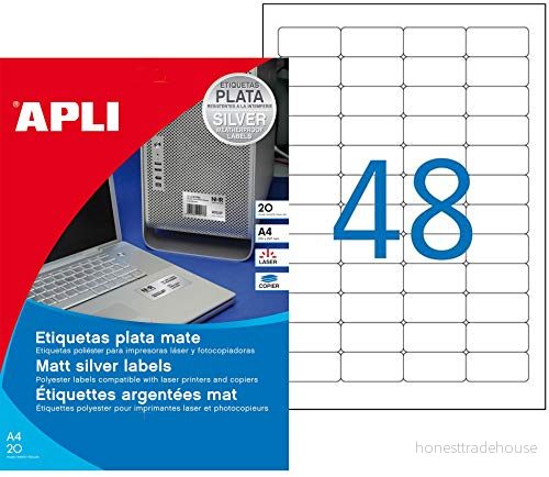 agipa 10066 namnbrickor, 45,7 x 21,2 mm, silver 8410782100669