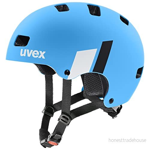 uvex kid 3 cc robust cykelhjälm för barn individuell storleksanpassning optimerad ventilation blue white matt 55 58 cm 4043197359496