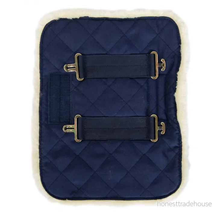 Kentucky bröstförlängare quiltad med päls 2 spännen marin 5407010741407