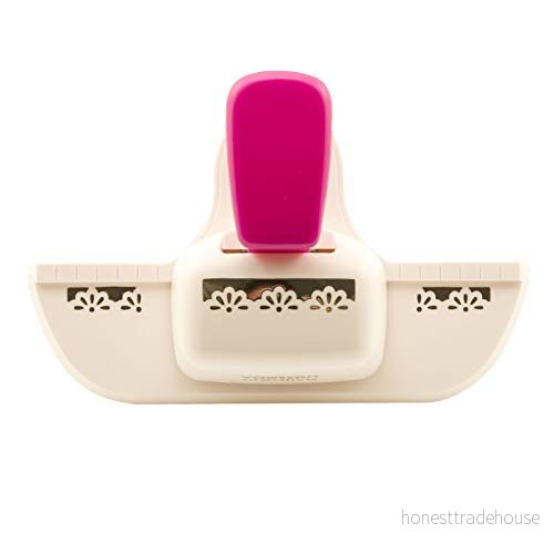 Vaessen Creative Border Punch Halva tusenskönor 2 x 4,5 cm Cirkelstans för korttillverkning och hantverk 8716052163045