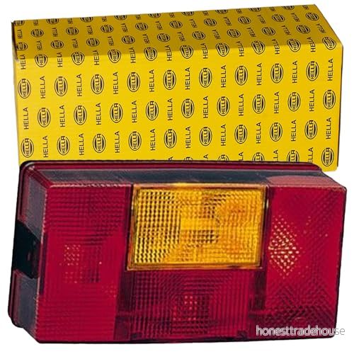 HELLA 2SD 006 040 131 Feu arrière gauche rouge/jaune noir pour remorques, sans ampoules 4082300025965