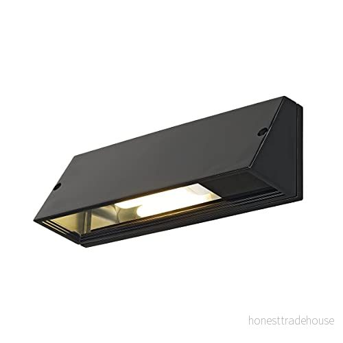 SLV Väggbelysning PEMA/belysning för väggar, vägar, ingångar, LED spotlight, utomhusarmatur trädgårdslampa/E27 IP65 15,0 W svart 4024163128353