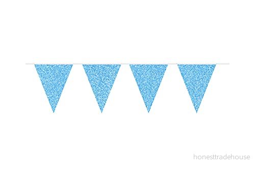 Folat Blue Glitter Bunting 6 meter 8714572602303