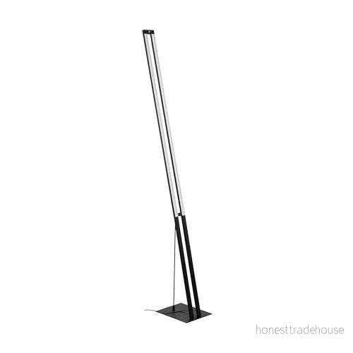 EGLO LED-golvlampa, Amontillado, 2 lampor, touch-lampa, dimbar, golvlampa, modern, minimalism, golvlampa i aluminium och stål, vardagsrum, kontor svart, vit 9002759984939
