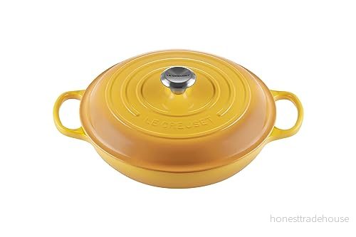 Le Creuset Signature grund emaljerad gjutjärnsgryta med lock, 30 cm, 3,5 liter, Nectar, 21180306724430 24147312499