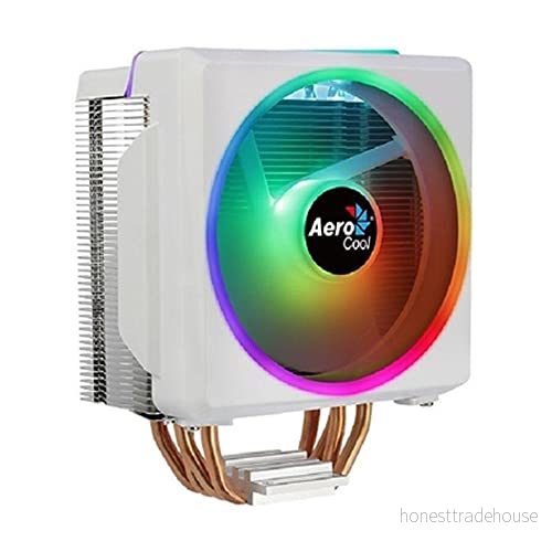 Aerocool CYLON4FW, ARGB CPU kylare vit, TDP 145 W, 12 cm fläkt, HCTT 4 värmerör 4710562758979