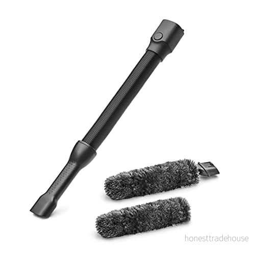 AEG AKIT22 Duster Kit (böjlig dammvippa, sugslang, rengöring av känsliga föremål, repfri damning, dammsugarfäste, tvättbar, för 8000 sladdlös dammsugare, grå/svart) 7319599038237