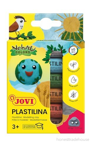 Jovi Lekdegsset, 6 pinnar á 15 gram, naturfärger, glutenfri (90/6N) 8412027032285