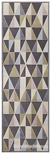Elle Decor kort flor viskos matta i sidenoptik creuse 80x250 cm Mörkgrå 4260648232911