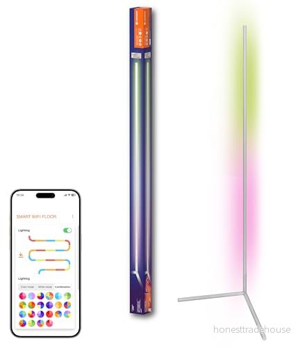 LEDVANCE SMART+ WiFi Golv Hörn golvlampa, vit, 140 cm 4058075765092