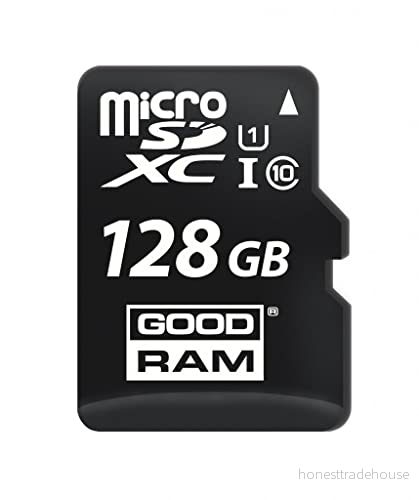 Goodram 128 GB M1AA mikrokort hög hastighet klass 10 minneskort med adapter och UHS I gränssnitt läshastighet upp till 100 MB/s skrivhastighet från 5908267930168