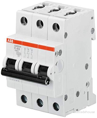 ABB S203M C1 miniatyrbrytare 3 polig, typ C, 10/15 kA brytkapacitet, 1 Amp ström (2CDS273001R0014) 4016779550376