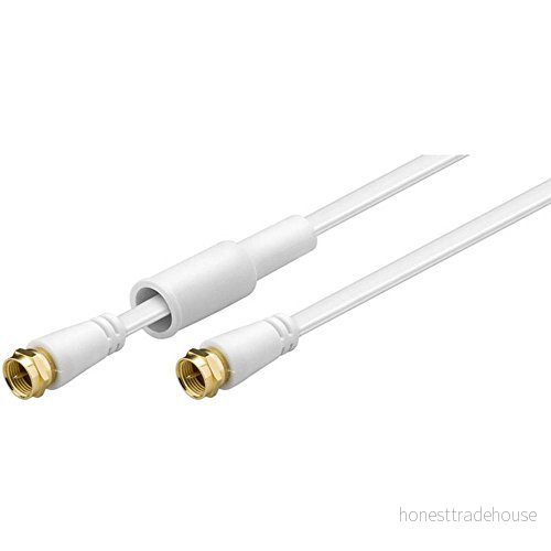 Goobay 67287 platt SAT antennkabel (80 dB), 2 st. porslin, väderskyddad 4040849672873