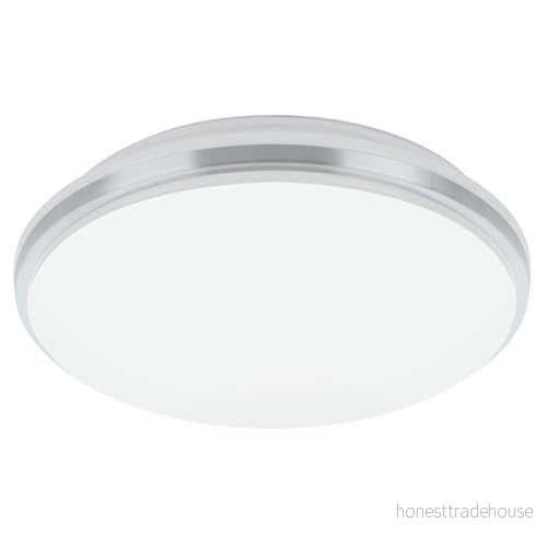 EGLO PINETTO Taklampa Ø340 mm 4000K IP44 Vit/Krom Artikelnr 900365 9008606235964