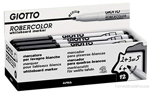 GIOTTO Robercolor Whiteboard märkpenna medium, rund spets ca 34 mm, svart 8000825413452