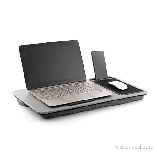 InnovaGoods® Bärbar datorbord med XL Deskion kudde, arbeta eller studera bekvämt och ergonomiskt, skrivbordsdesign perfekt för hemmet kontoret. 8435527819064