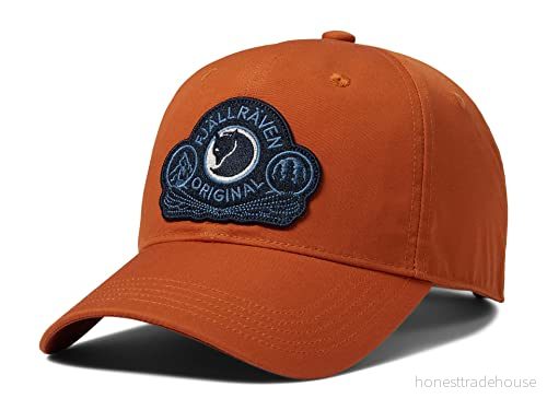 Fjällräven Orange unconstructed Keps Classic Badge Cap Terracotta Brown Dad @ Hatstore 7323450849764