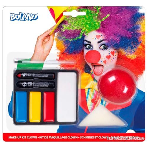 Boland Face Paint Set Clown with Nose 8712026450647