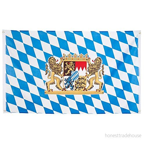 Boland 54223 Banner bayern, 90 x 150 cm, blå/vit, dekoration, oktoberfest, ölsäker, kyrkohorn temafest, karneval 8712026542236