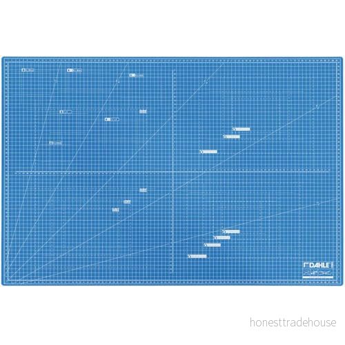Dahle Skärmatta A1 (60 x 90 cm, självläkande, kan användas på båda sidor, med rutnät) blå 4007885106939