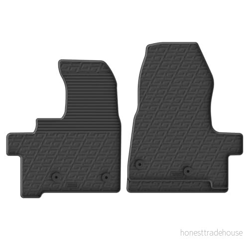 Gledring 0894 Ensemble de tapis sol Caoutchouc avant 2 noir 750mm 550mm FORD: Transit Custom V362 Van, Minibus 3830006488949